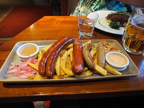 Representative image for Bacon and Onion Bratwursts