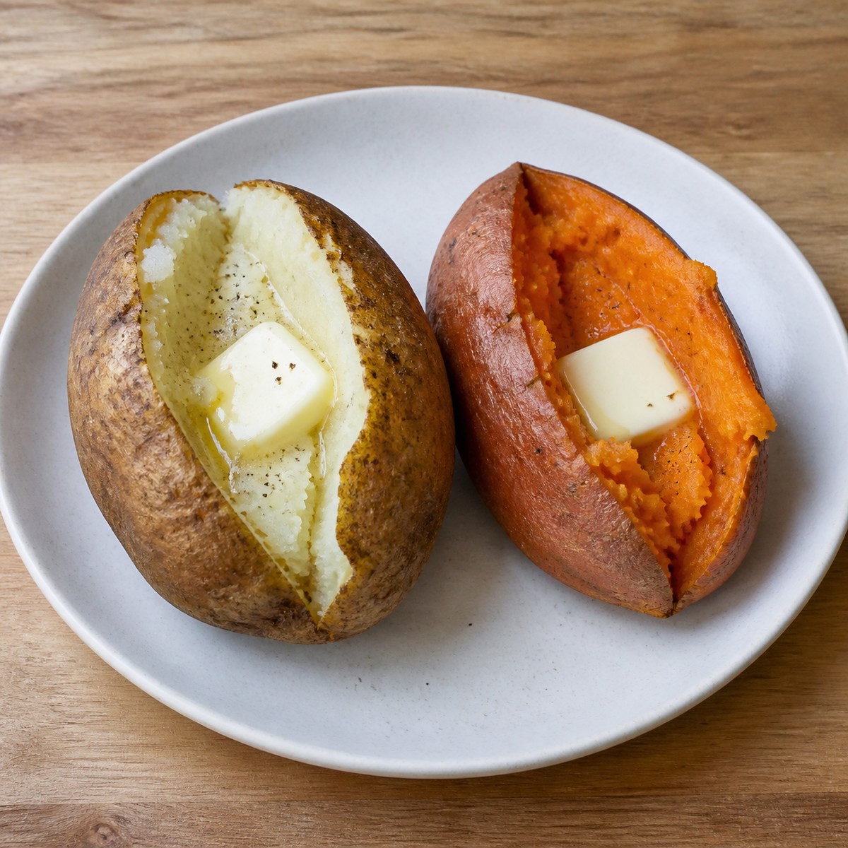 Representative image for Baked Potatoes and Baked Sweet Potatoes