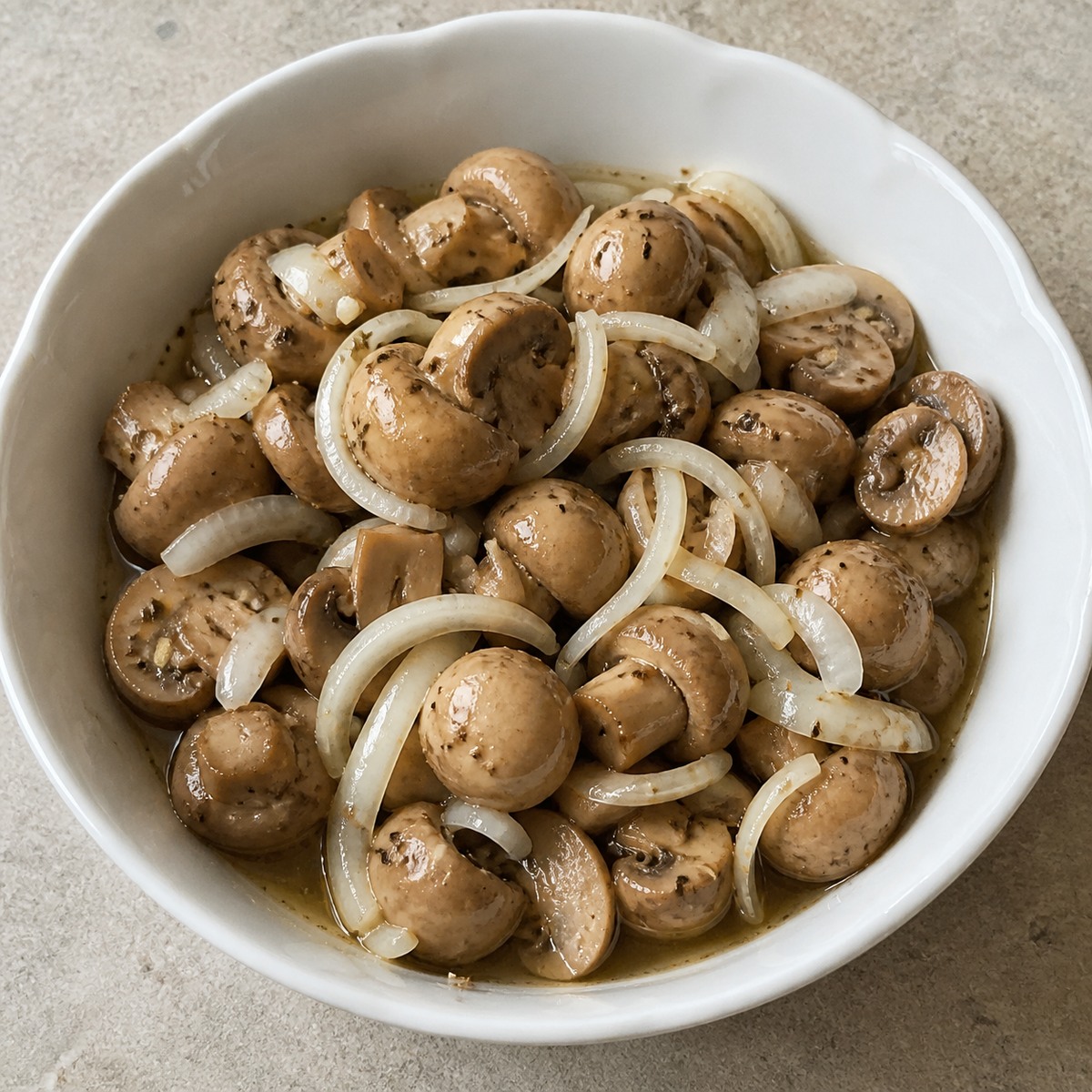 Representative image for Lemon and Herb Mushrooms