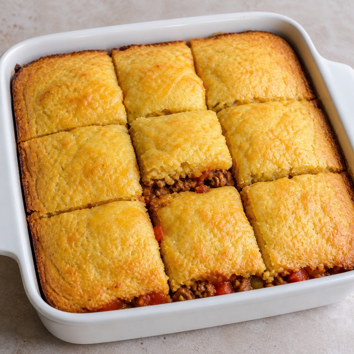 Representative image for Meat and Corn Bread Squares