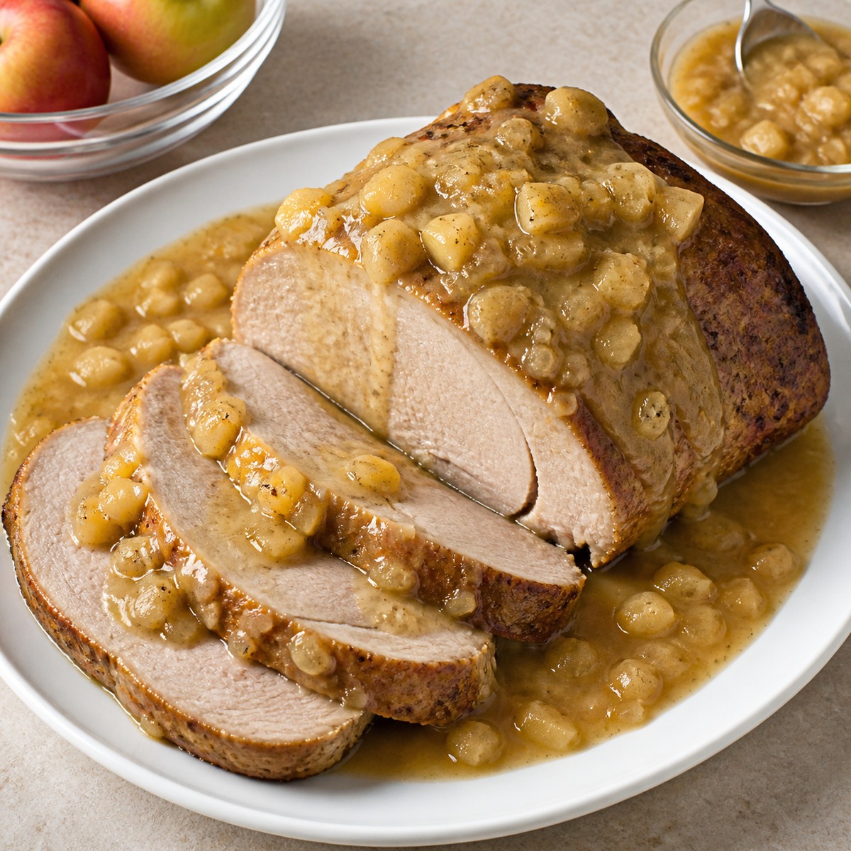 Representative image for Pork with Apple-Nutmeg Sauce