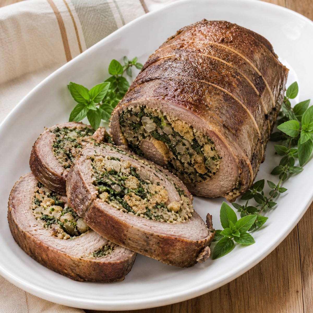 Representative image for Spinach-Stuffed Lamb Roast